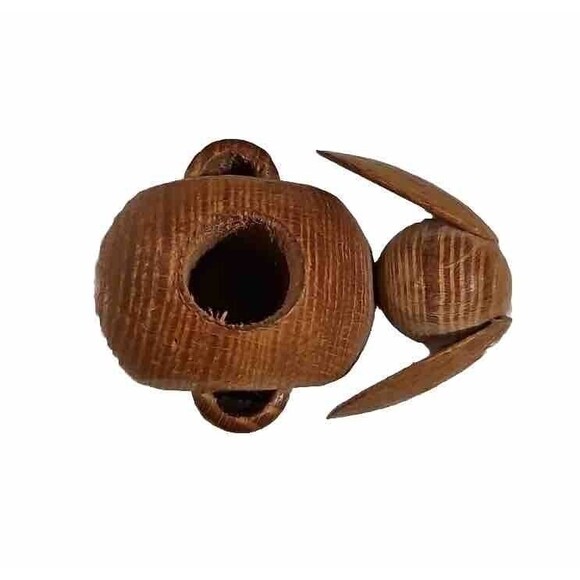 Elephant Toothpick Holders Wood Set of 2 Jungle Safari Animal MCM Boho VTG - Picture 11 of 11